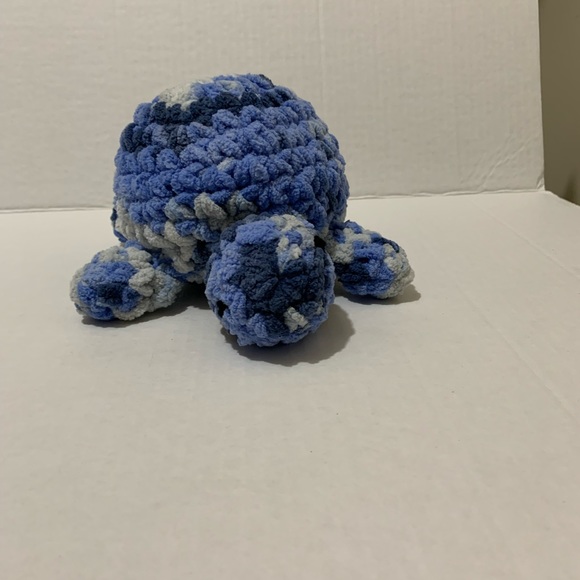 Turtle Crocheted with soft chenille style yarn, Nursery/Playroom Decor - Picture 6 of 11